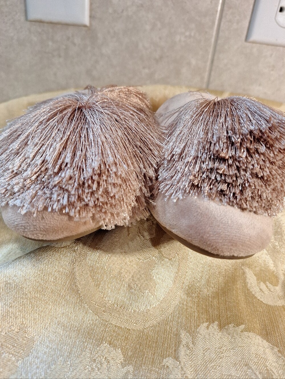 Birdies Blush Pink Pom-Pom Slide Slippers - Picture 3 of 10